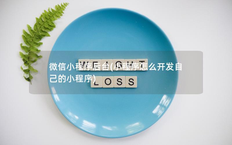 微信小程序后台(小程序怎么开发自己的小程序)