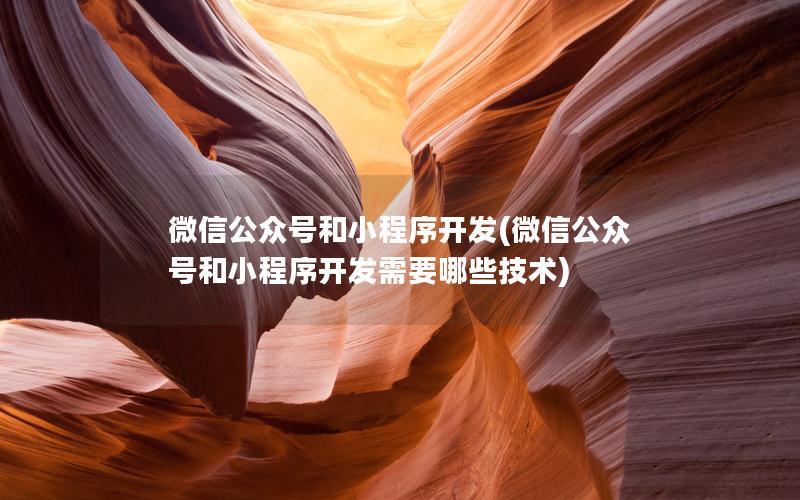 微信公众号和小程序开发(微信公众号和小程序开发需要哪些技术)