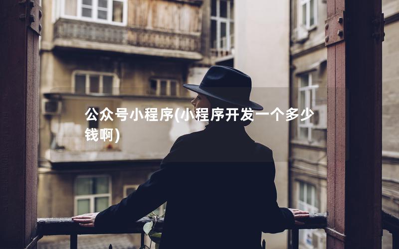 公众号小程序(小程序开发一个多少钱啊)