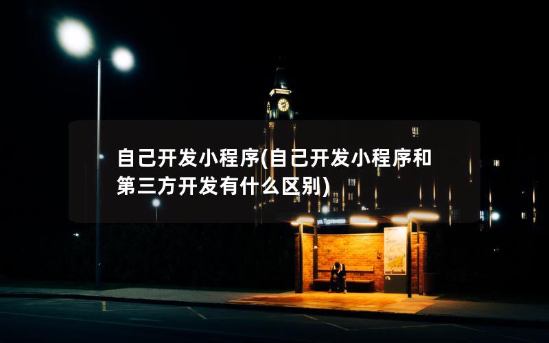 自己开发小程序(自己开发小程序和第三方开发有什么区别)