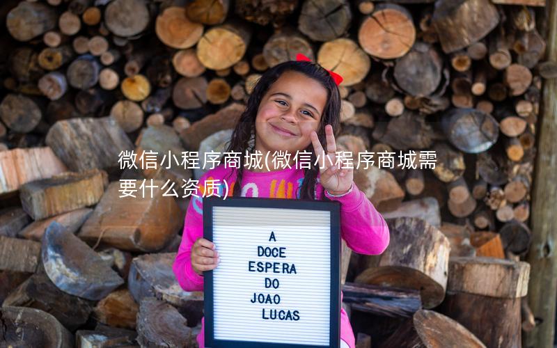 微信小程序商城(微信小程序商城需要什么资质)