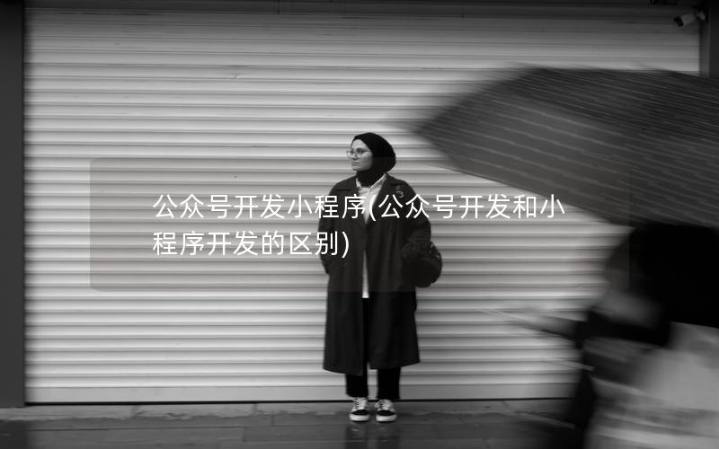 公众号开发小程序(公众号开发和小程序开发的区别)