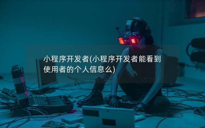 小程序开发者(小程序开发者能看到使用者的个人信息么)