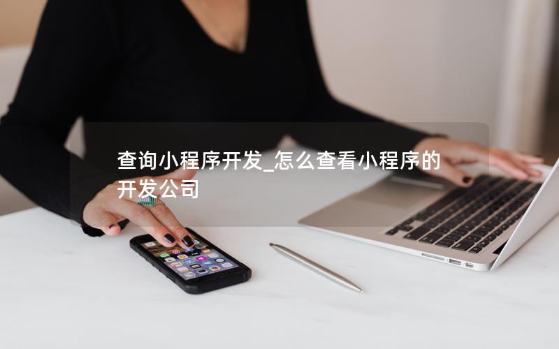 查询小程序开发_怎么查看小程序的开发公司