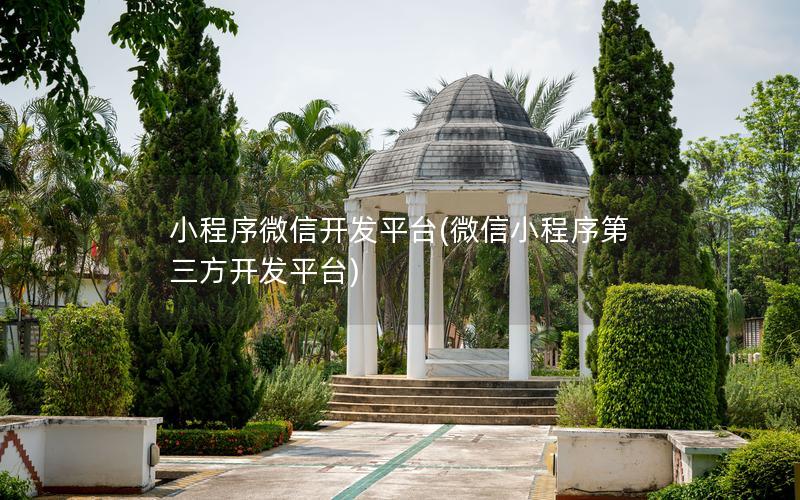 小程序微信开发平台(微信小程序第三方开发平台)