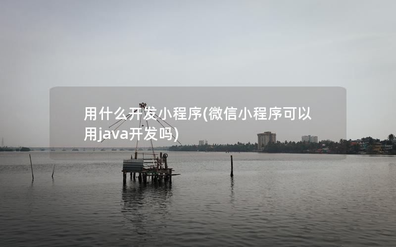 用什么开发小程序(微信小程序可以用java开发吗)